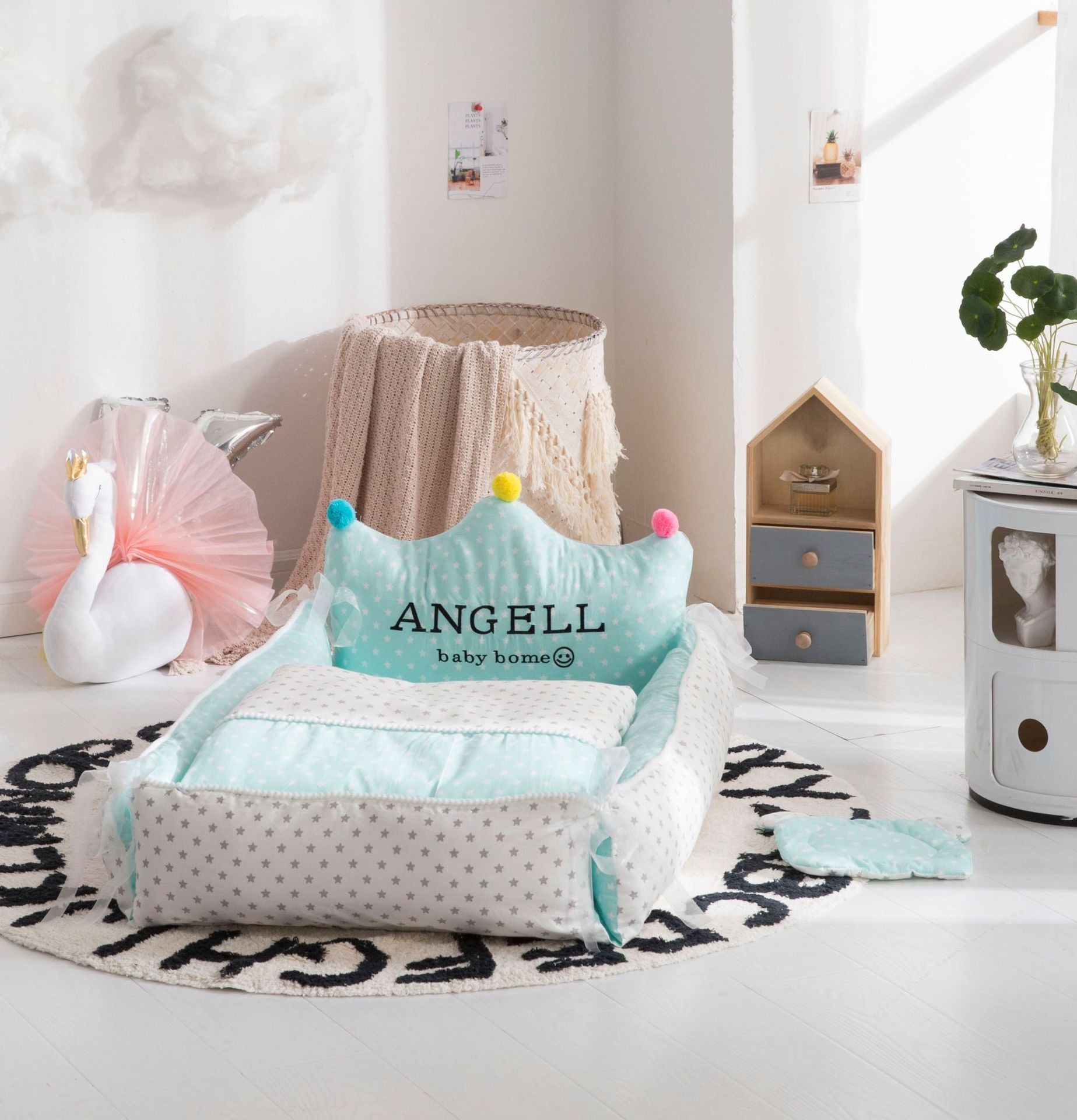 Lit bébé portable - Lit d’allaitement réglable détachable et lavable