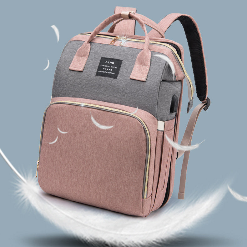 Sac à dos isotherme grande capacité pour bébé et pour faciliter la vie de maman avec son berceau intégrée