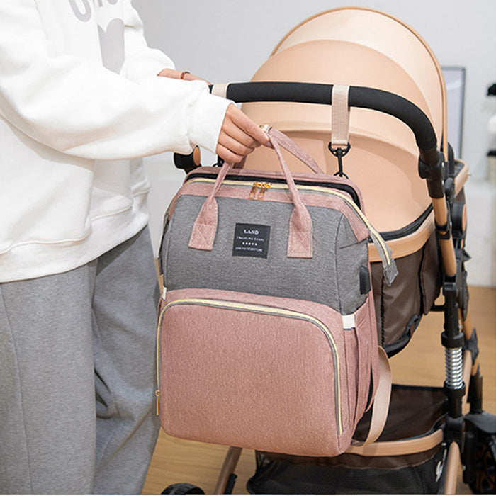 Sac à dos isotherme grande capacité pour bébé et pour faciliter la vie de maman avec son berceau intégrée