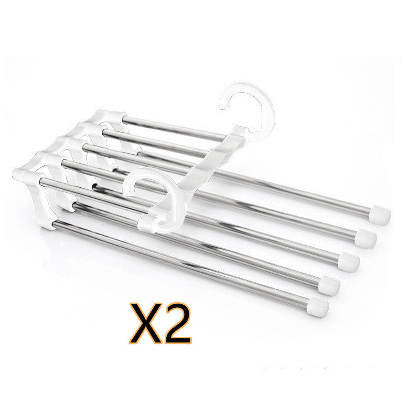 Cintre de garde-robe 5 en 1 - Cintres multifonctionnels magique en acier inoxydable