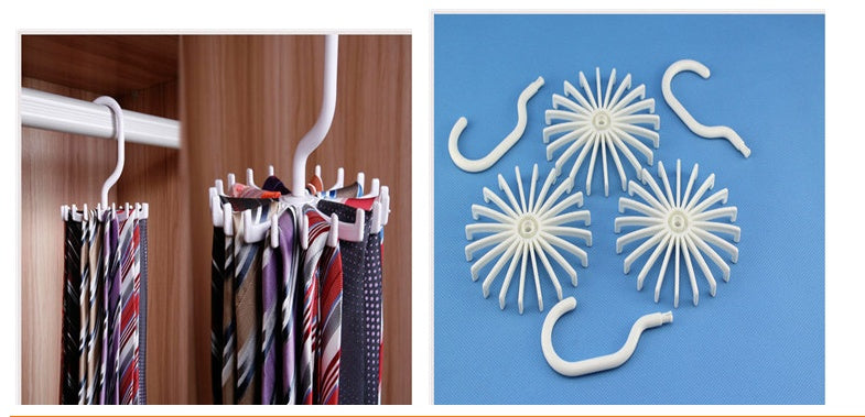 Porte-ceinture/foulards/cravate - attaches rotatives pour placards