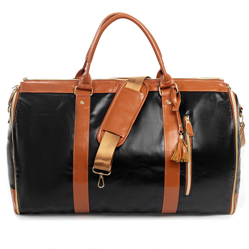 Sac en cuir de vêtements de voyage pliable pour femmes - Grand sac de voyage - Sac de voyage d’affaires pour femmes