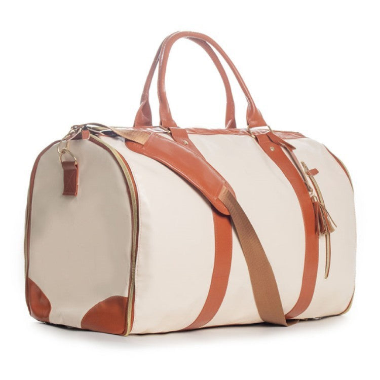 Sac en cuir de vêtements de voyage pliable pour femmes - Grand sac de voyage - Sac de voyage d’affaires pour femmes