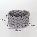 Nordic Boîte de rangement en corde de coton épais tissée à la main - Panier de rangement simple