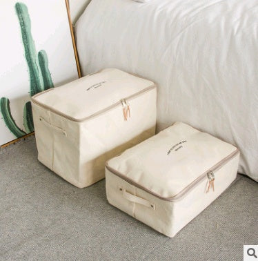Boîte de rangement en toile épaisse à fermeture éclair