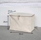 Boîte de rangement en toile épaisse à fermeture éclair