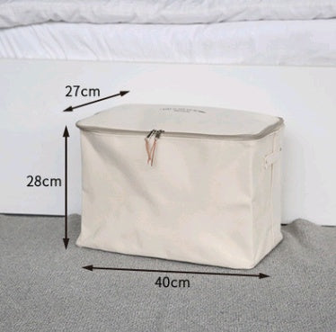 Boîte de rangement en toile épaisse à fermeture éclair