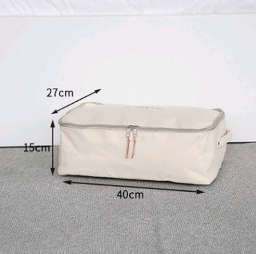 Boîte de rangement en toile épaisse à fermeture éclair