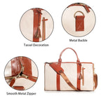 Sac en cuir de vêtements de voyage pliable pour femmes - Grand sac de voyage - Sac de voyage d’affaires pour femmes