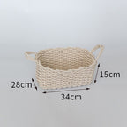 Nordic Boîte de rangement en corde de coton épais tissée à la main - Panier de rangement simple