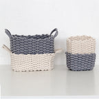 Nordic Boîte de rangement en corde de coton épais tissée à la main - Panier de rangement simple