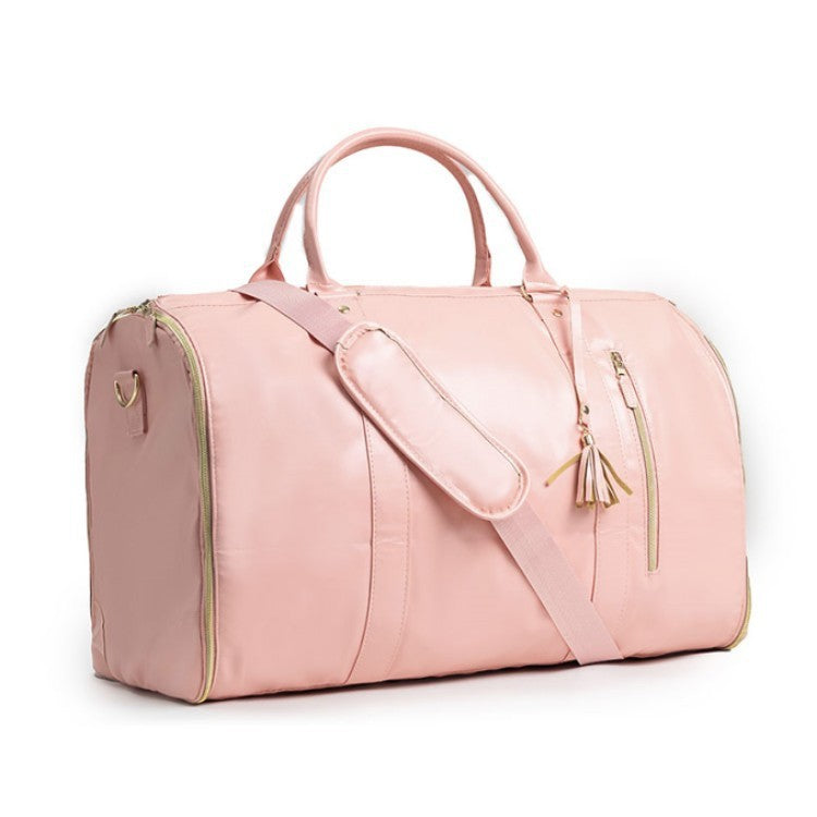 Sac en cuir de vêtements de voyage pliable pour femmes - Grand sac de voyage - Sac de voyage d’affaires pour femmes