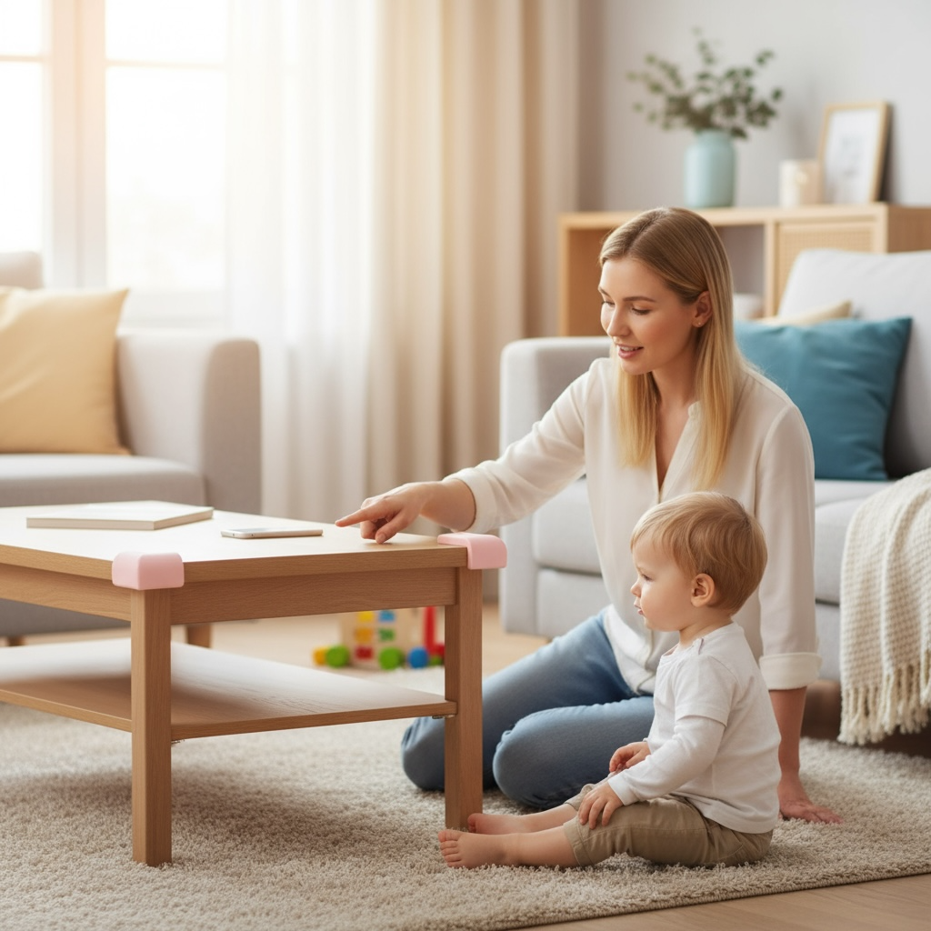 Protection bébé anti-collision - Angle de protection du coin de la table