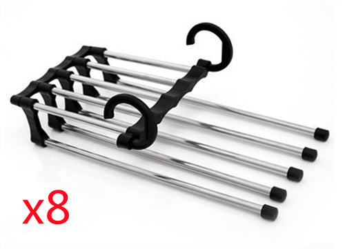 Cintre de garde-robe 5 en 1 - Cintres multifonctionnels magique en acier inoxydable