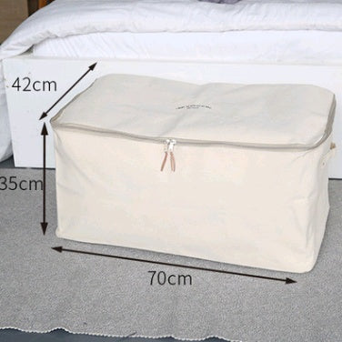 Boîte de rangement en toile épaisse à fermeture éclair