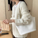 Sac à bandoulière de grande capacité en cuir