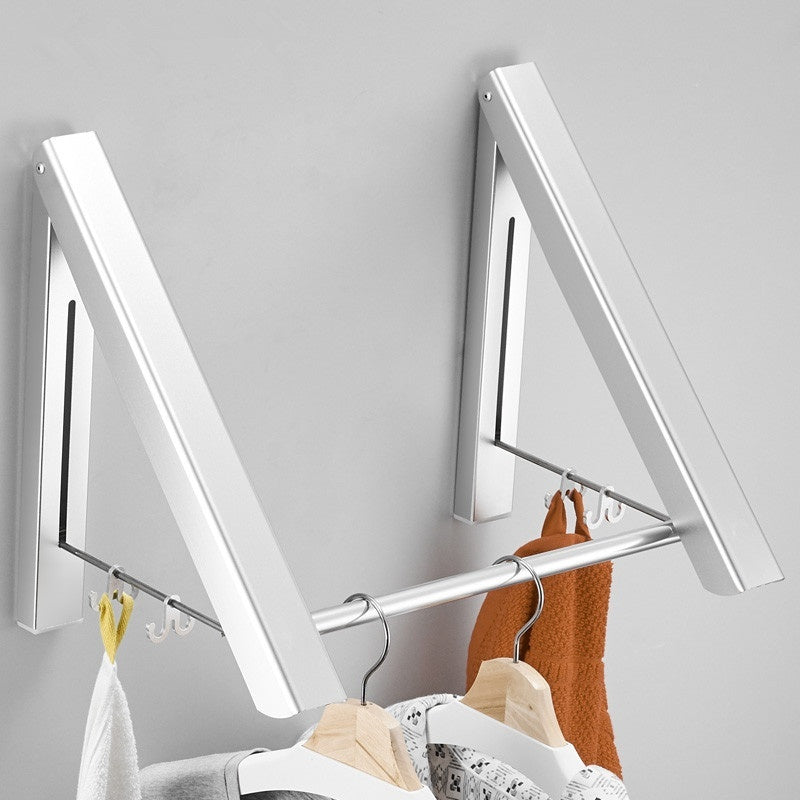 Cintre mural rétractable pliable en aluminium sans perforation suspendu imperméable