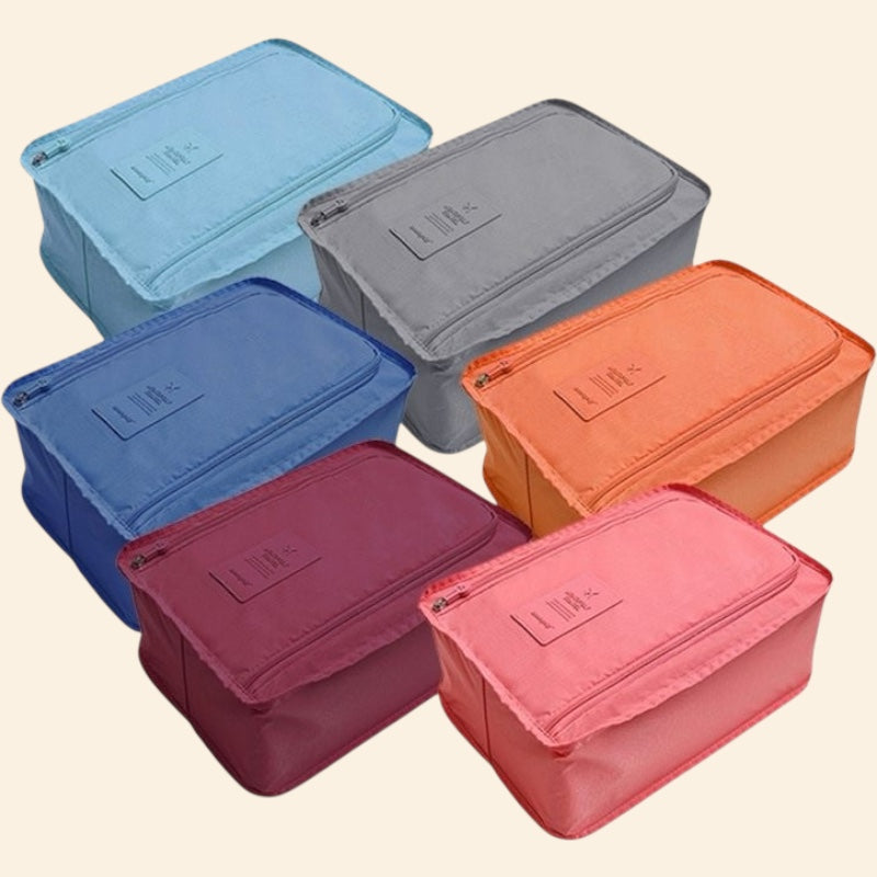 Sac de rangement de voyage - Sacs d’organisateur imperméable portable en nylon - Pochette de tri de chaussures - Organisateur de 6 couleurs