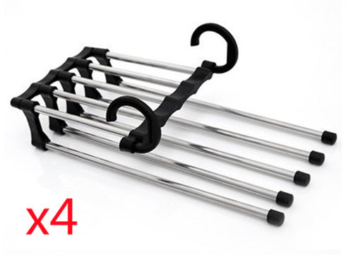 Cintre de garde-robe 5 en 1 - Cintres multifonctionnels magique en acier inoxydable