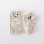 Ensemble de chaussettes antidérapantes et genouillères -pour le printemps et l’automne unisexe respirant motif de dessin animé