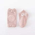 Ensemble de chaussettes antidérapantes et genouillères -pour le printemps et l’automne unisexe respirant motif de dessin animé