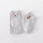 Ensemble de chaussettes antidérapantes et genouillères -pour le printemps et l’automne unisexe respirant motif de dessin animé