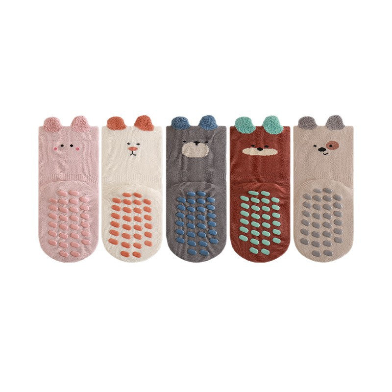 chaussettes antidérapantes- pour bébé unisexe respirant motif de dessin animé
