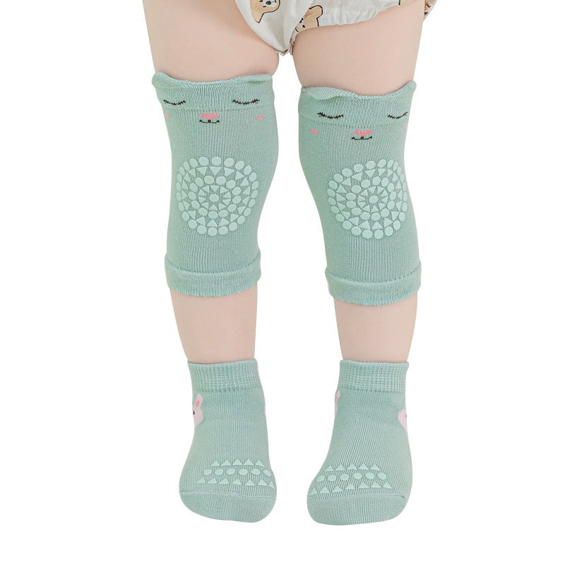 Ensemble de chaussettes antidérapantes et genouillères -pour le printemps et l’automne unisexe respirant motif de dessin animé